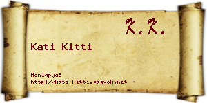 Kati Kitti névjegykártya